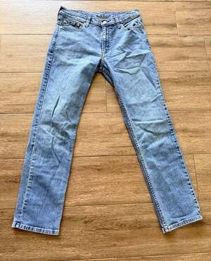 Levi's 511 Slim Fit stretch Jeans Light Wash Mens 33x32 Used 1x